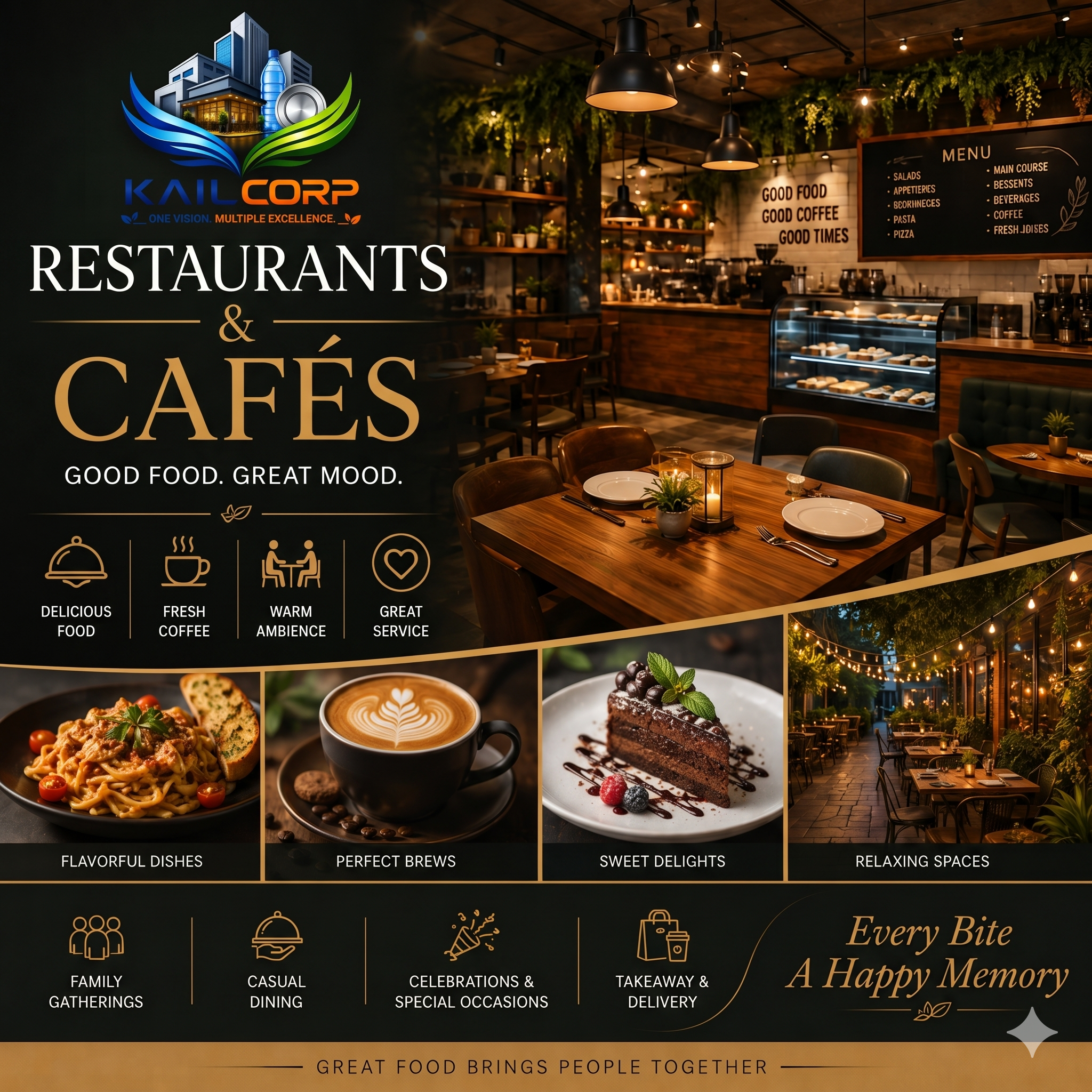 KAILCORP restaurants and cafes visual